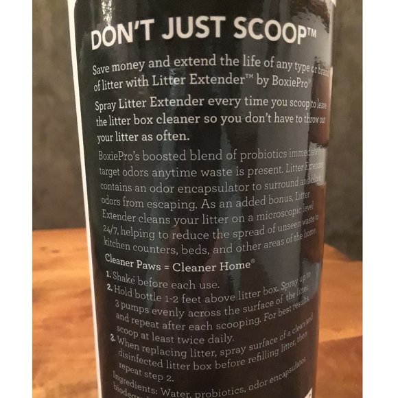 Boxiecat Litter Extender Probiotic Odor Encapsulator Spray, 24-oz bottle - Picture 4 of 5